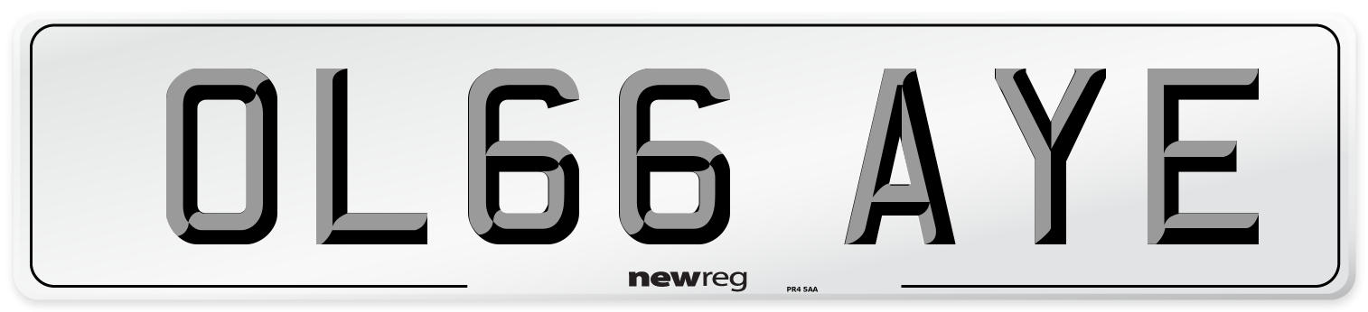 OL66 AYE Number Plate from New Reg
